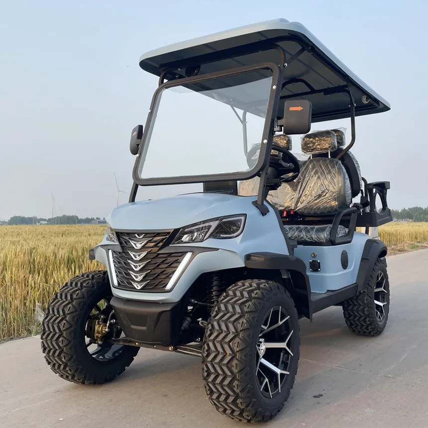 Новая 4-колесная электрическая тележка для гольфа заводская цена 6-местная