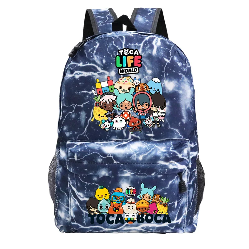 

Boy Girl Toca Life World School Backpack Student Cartoon School Bags Women Canvas Laptop Rucksack Toca Boca Kids Bookbag Mochila