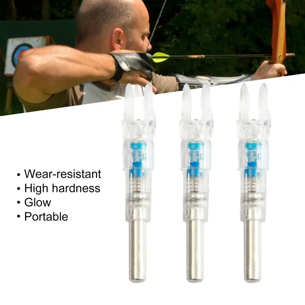 

3Pcs Long Lasting Mini Lighted Nocks Easy to Install Hunting Lighted Nocks Battery-Powered Wide Application