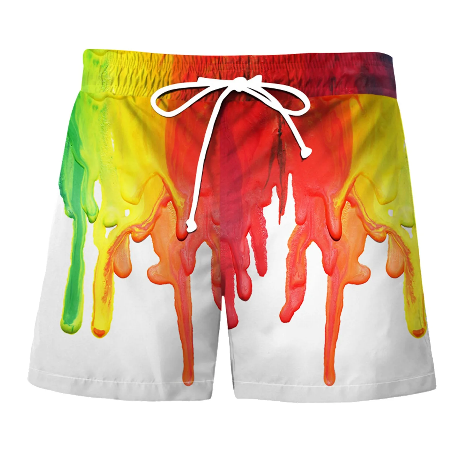 

2023 Summer Shorts For Men In Printed Colors New Summer Gradient Tie-Dye Shorts Casual Beach Couple Mid Pants