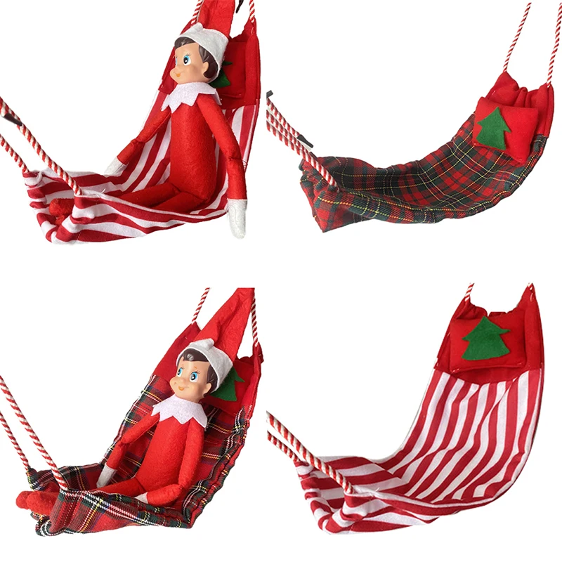 

1PC 35*15CM Christmas Elf Hammock For Elf Doll Perfect Accessories And Props For Elf Fun( No Doll) Dollhouse Decor Accessories