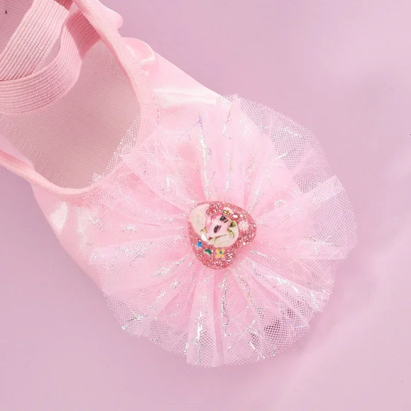 Новые балетные туфли для девочек Детские балетки с мягкой подошвой Танцевальные