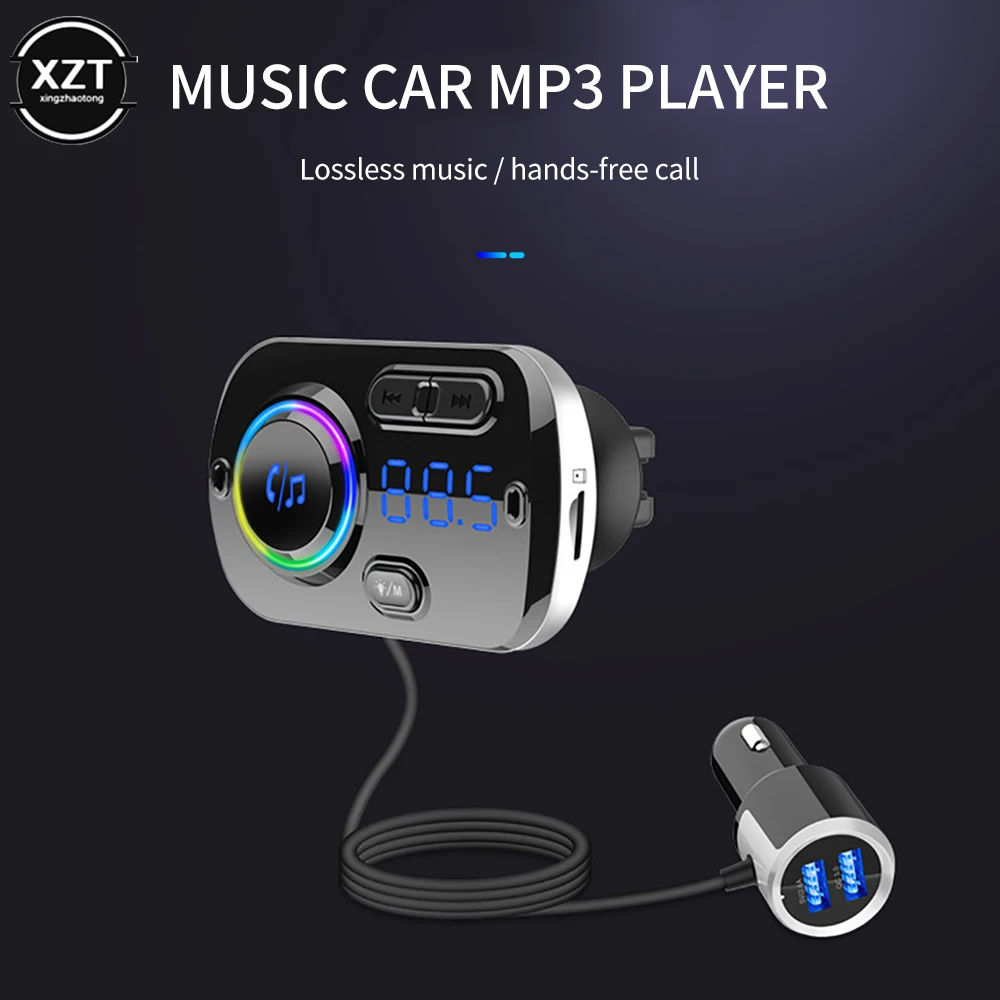 

Новинка автомобильный Bluetooth-плеер FM-передатчик Громкая связь автомобильный аудио комплект QC3.0 USB Автомобильное быстрое зарядное устройство окружающая яркость светодиодный дисплей аксессуар