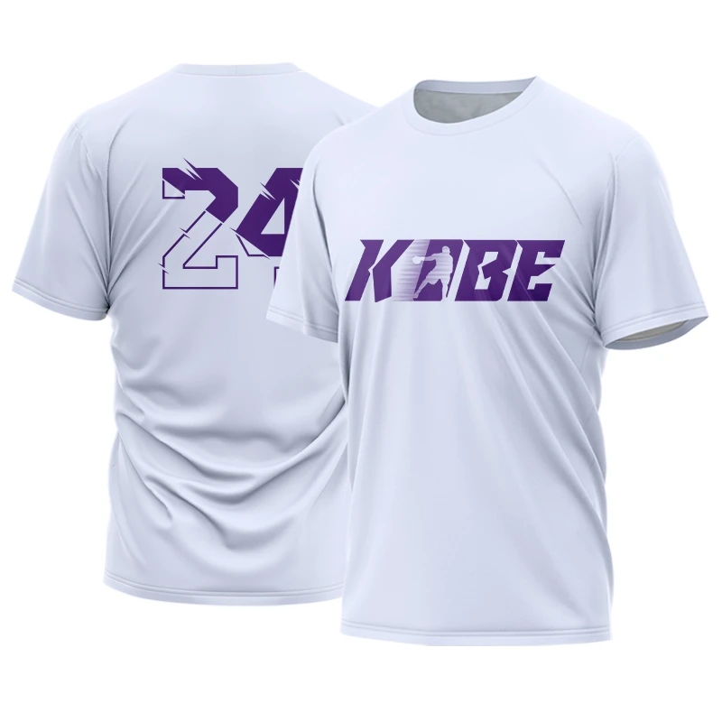 

Summer Basketball Sportswear Kb24# Short-Sleeved T-Shirt 3#6# Half-Sleeve Casual 3D Printing Men's Tshirt O Neck 6xl