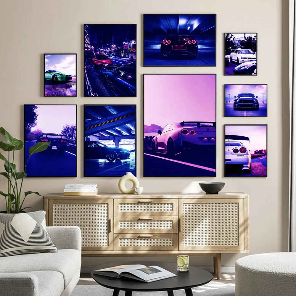 

Постеры и принты гоночного скоростного спортивного автомобиля, Картина на холсте для спортивного автомобиля, настенные картины для гостин...