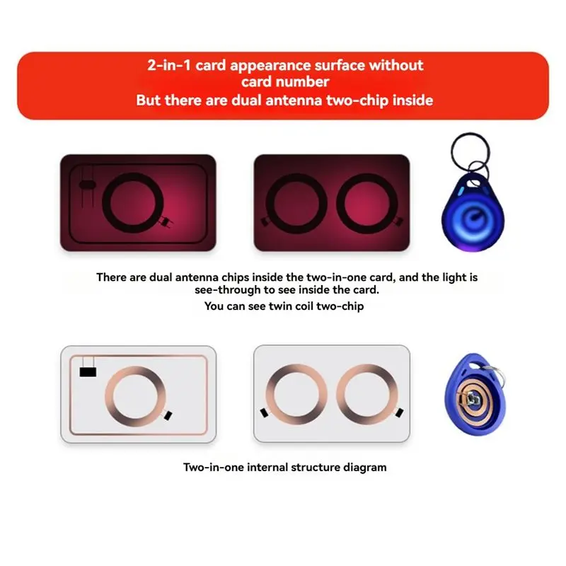 Фото ABZZ-125Khz RFID-считыватель карт + 2 брелока, комплект для копирования, записи, дублирования и программирования ID-карт, поддерживает копирование тегов EM4305 и T5577, каждая из которых является записываемой. №3