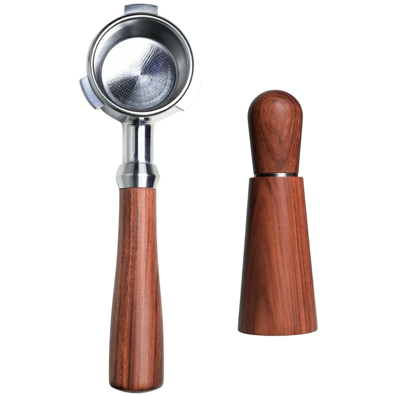 

54Mm Bottomless Portafilter Paired With Wdt Tool - Enhance Espresso Brewing Replacement Filter Basket Coffee Replacement