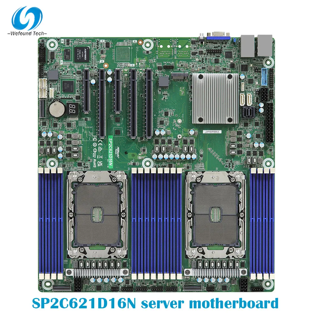 

Материнская плата для сервера ASRock SP2C621D16N поддерживает Dual 3rd Gen Xeon LGA4189 DDR4