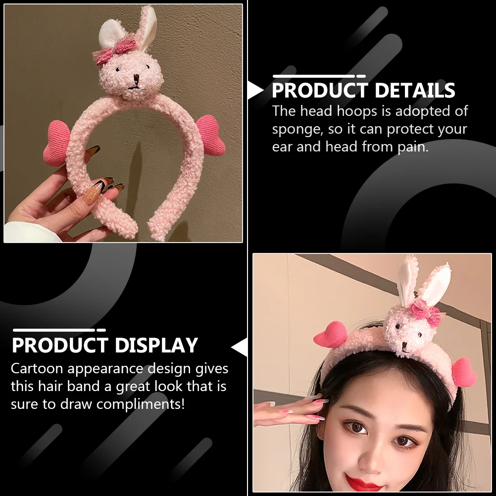2 шт. повязка для волос с кроликом и животными украшение женской головы на голову