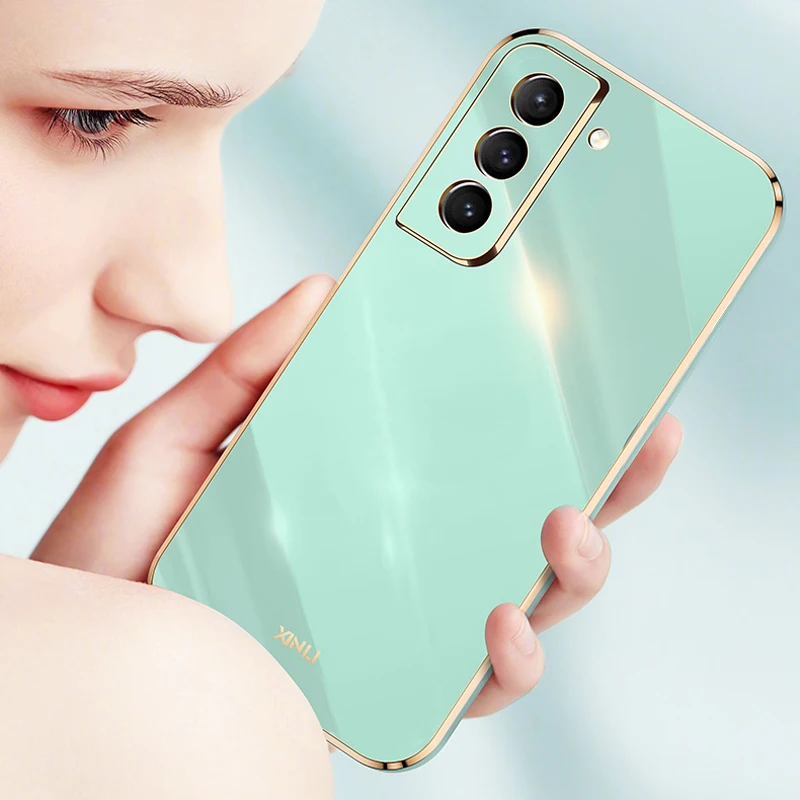 Plating Soft Phone Case For Samsung Galaxy A53 A52 A52S 5G S23 S22 S21 Ultra S20 FE S10 Plus S21FE A72 Full Protective Covers on