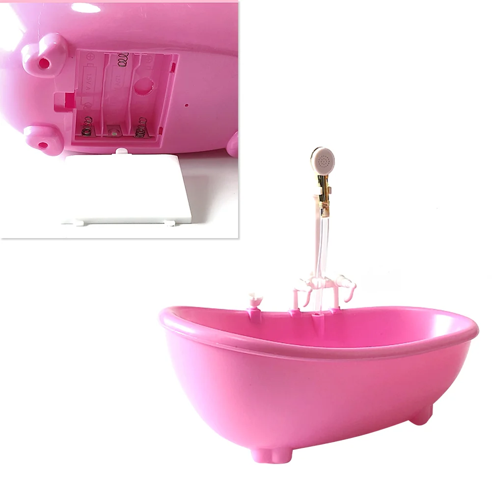 

Dollhouse Pool Fairy Toy Tub Toys Bath Accessories Dollhouse Bathroom Furniture Water Spraying Bathtub Kids Mini Toys