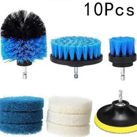 10pcs yellow electric drill brush vegetable melon cloth 4 inch scouring pad electric drill brush head electric cleaning brush se