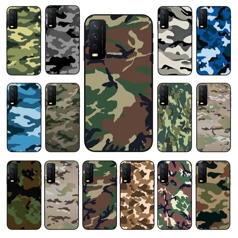 

Camouflage Camo military Army Phone Case for VIVO Y15s Y20 Y11 Y12 Y17 Y19 Y20S Y31 Y9s Y91 Y21 Y51 Y20i Y93 Y12S Y70