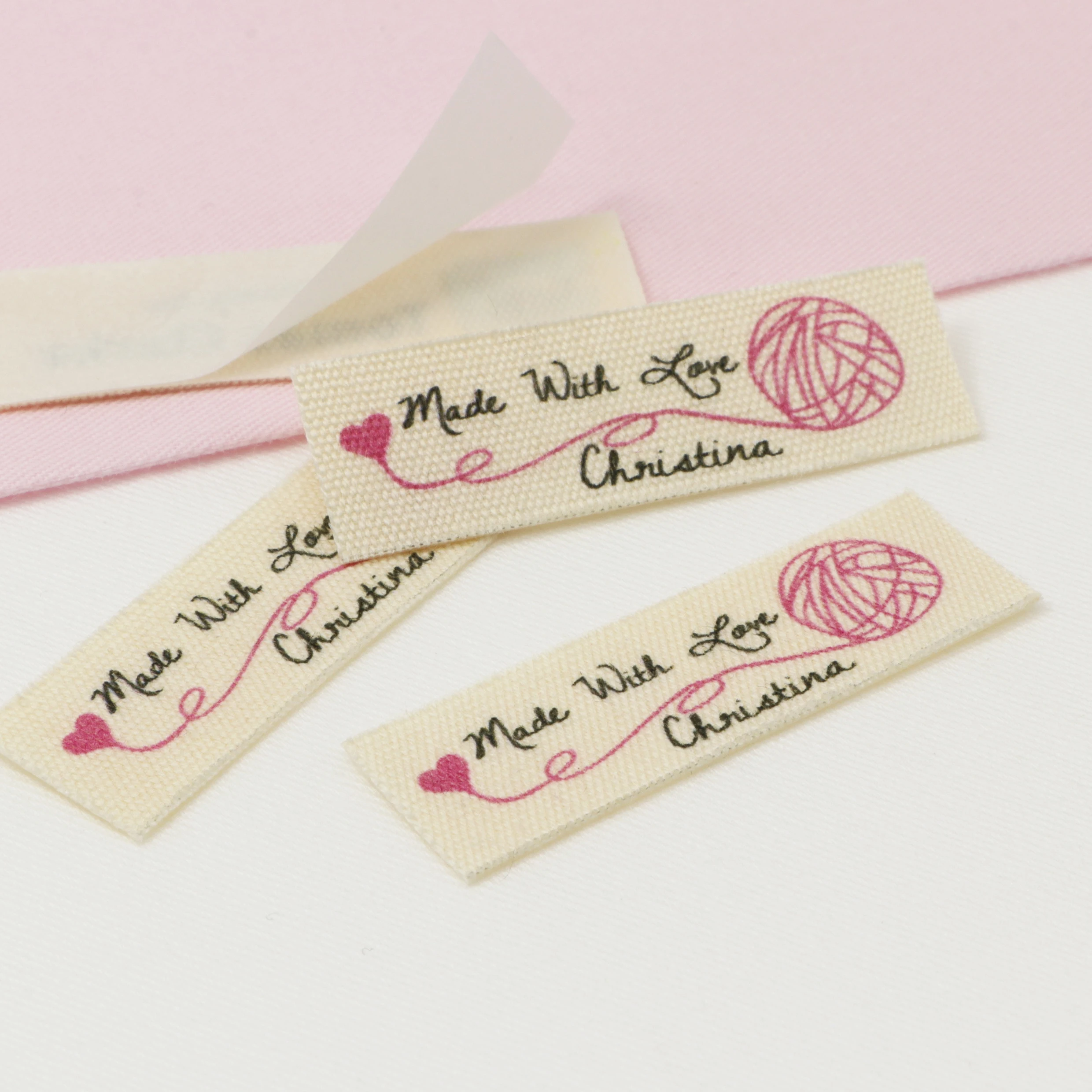 120 шт. Гладильные этикетки логотип или текст персонализированный бренд для