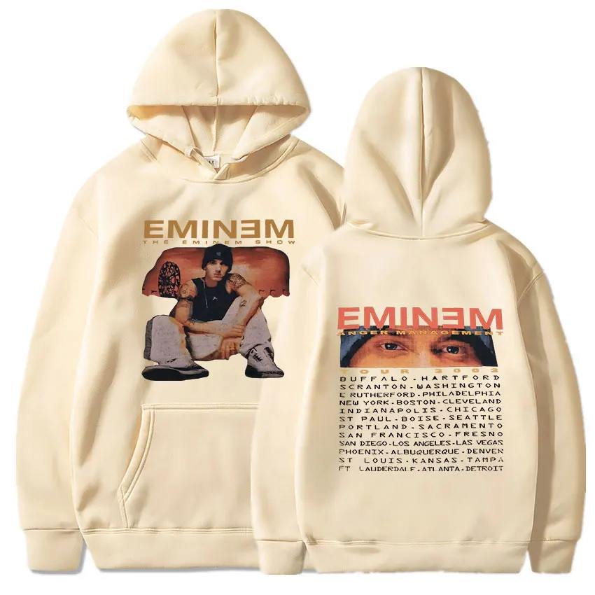 

2023 Eminem Anger Management Tour 2002 Hoodie Vintage Harajuku Funny Rick Sweatshirts Long Sleeve Men Women Pullover Fashion