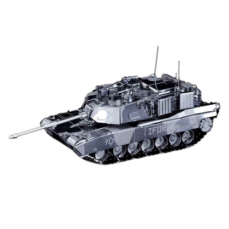 

Microworld 3D Three-Dimensional Metal Puzzle Main Battle Tank Educational Toy Model DIY Assembled Tank Creative Gift C