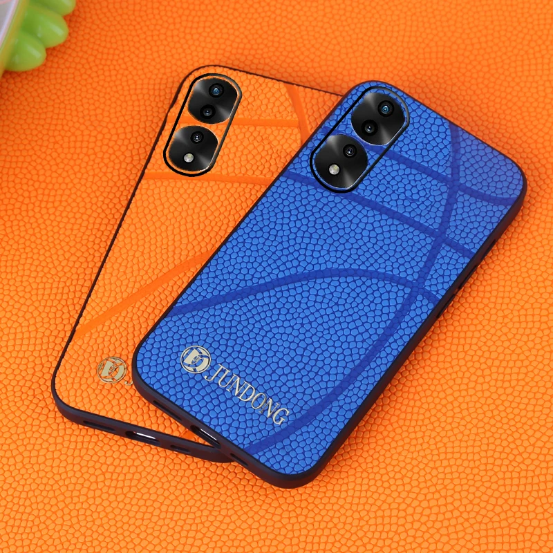 

Genuine cowhide Leather Case For Honor 70 Pro 60 50 30pro 50se 10lite Nova5T 20S Magic3 4pro 5G Basketball lines Back Cover case