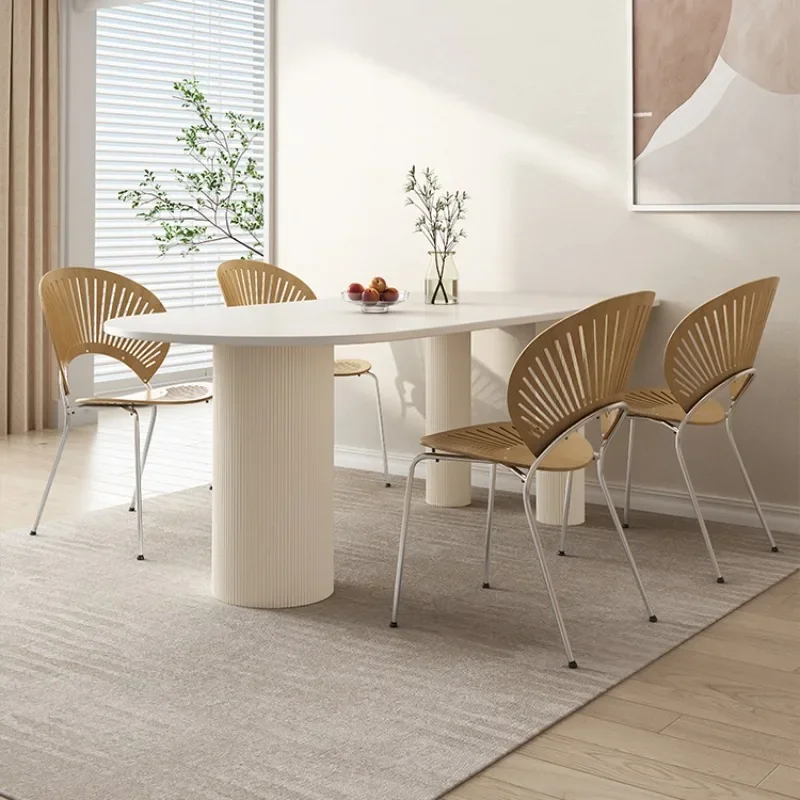 Индивидуальный обеденный стол с каменной панелью современный небольшой