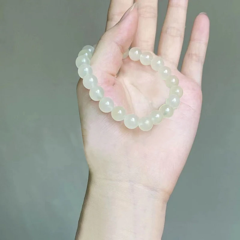 Натуральный синий белый нефрит виноградный нефритовый браслет масло этнический