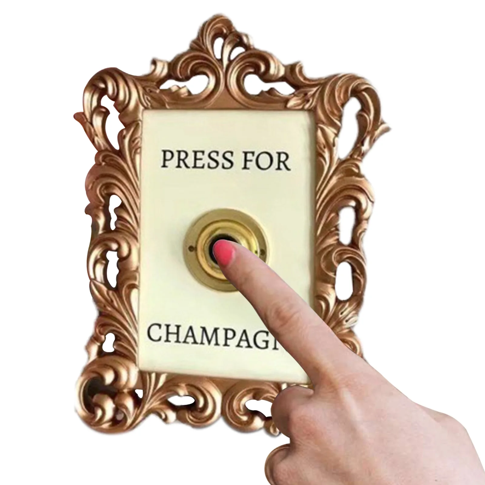

Звонок дверной в винтажном стиле, звонок с кнопкой для быстрой установки, декоративный, тема шампанского