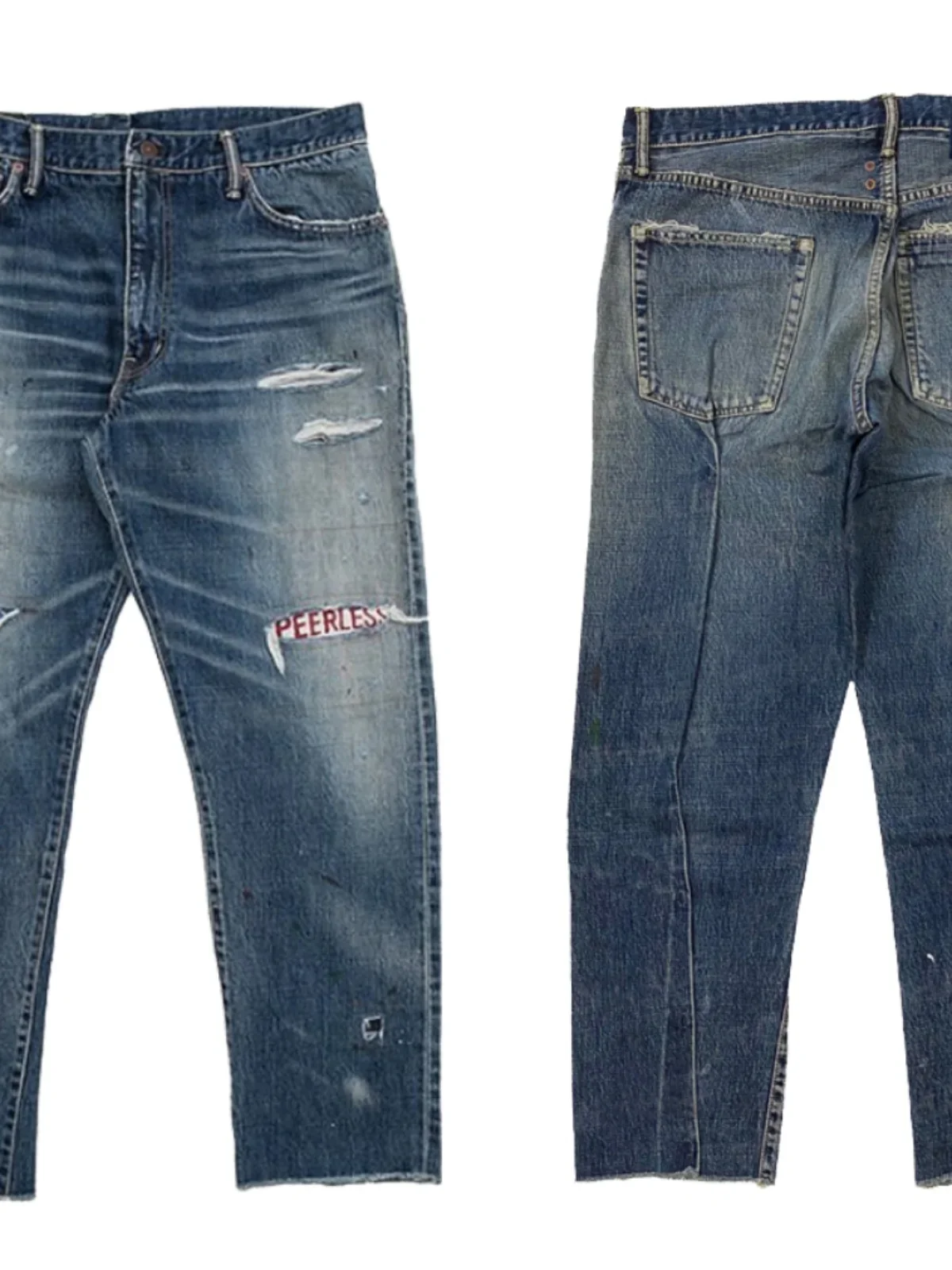 [Розничная и оптовая продажа] VISVIM WMV 0021 PARCO JOURNEYMAN JM Washed Destroy Nine Point Jeans 071 (art.: 3920cde45ff69) - 3920cde45ff69