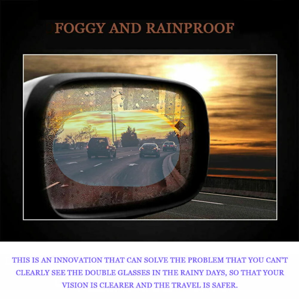 

Auto Rainproof sticker Car Light Blue Rearview Waterproof Dustproof Film