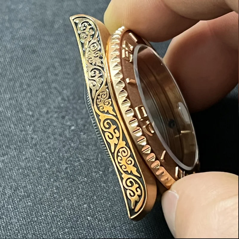 Heimdallr Watch Modify Parts CUSN8 Bronze Water Ghost Watch Case Sapphire Crystal Polished/Engraved Fit NH35/36 Movement