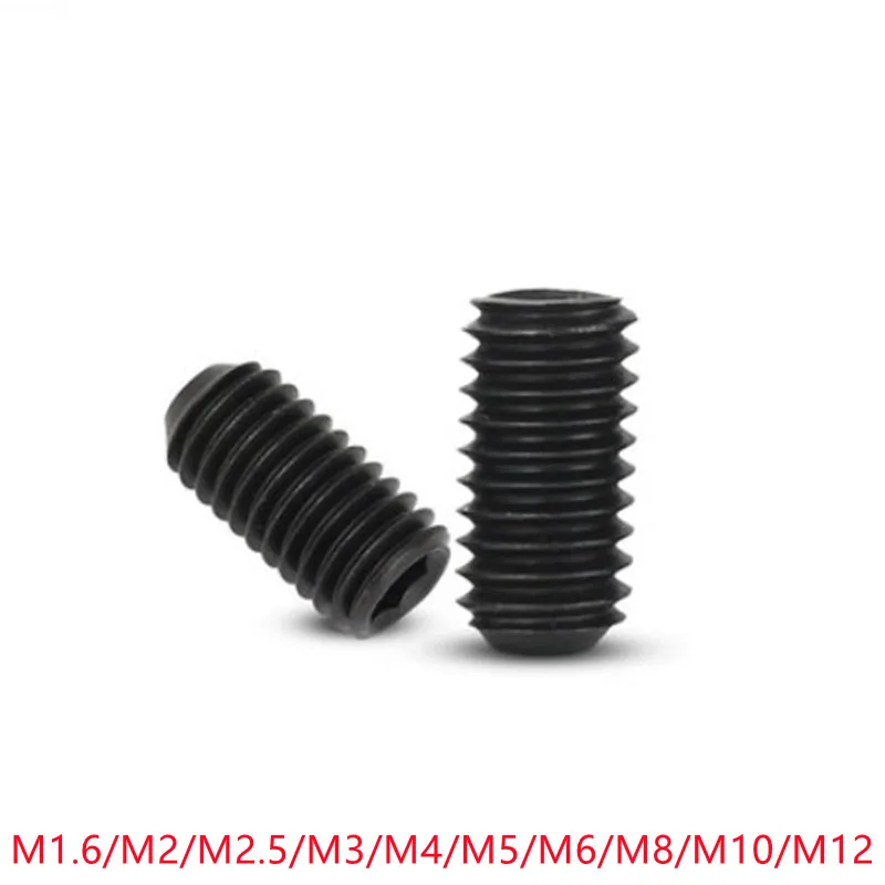 5-50шт 1.6 М2 М2.5 М3 М4 М5 М6 М8 М10 12.9 Степень сплавной стали с конкавным концом Гнездовые наборные винты с шестигранником для проволоки сверху.