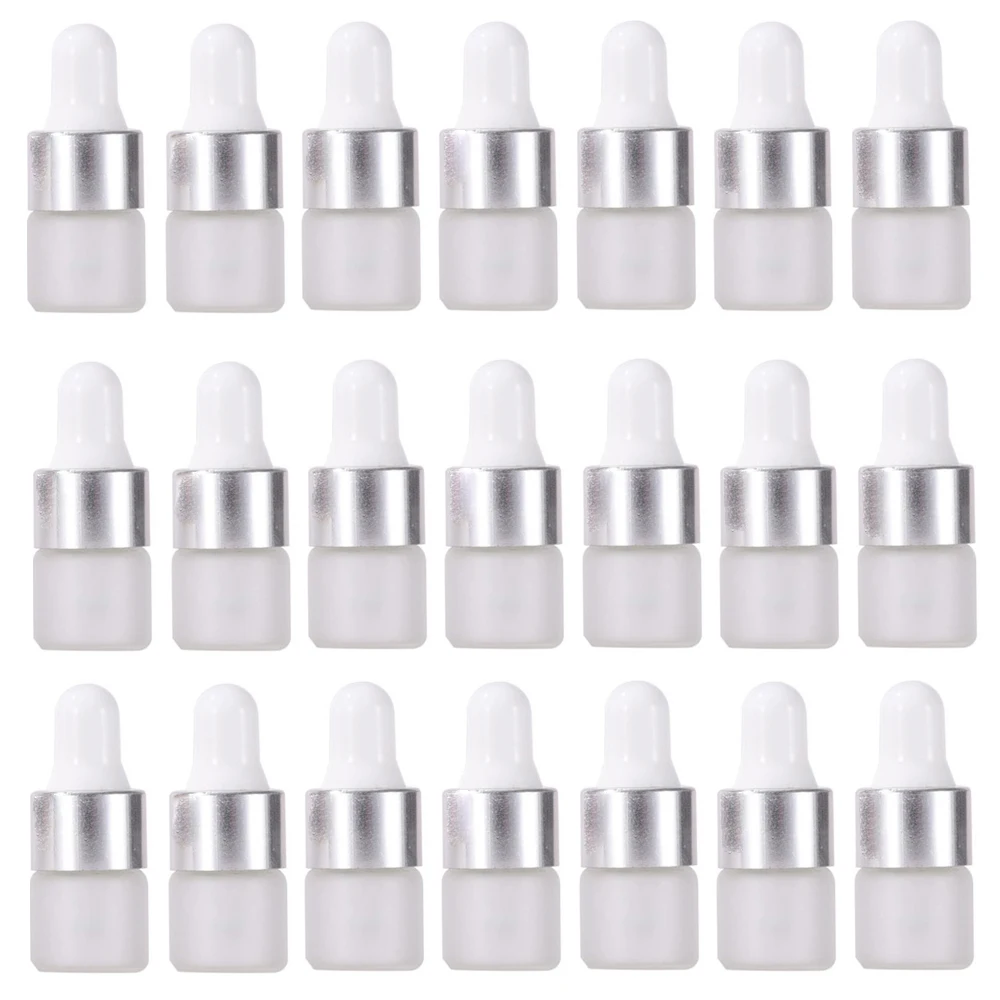 

50/100pcs/lot 1ml 2ml 3ml 5ml Clear Frosted Glass Dropper Bottle Jars Vials With Pipette Cosmetic Perfume Essential Oil Bottles