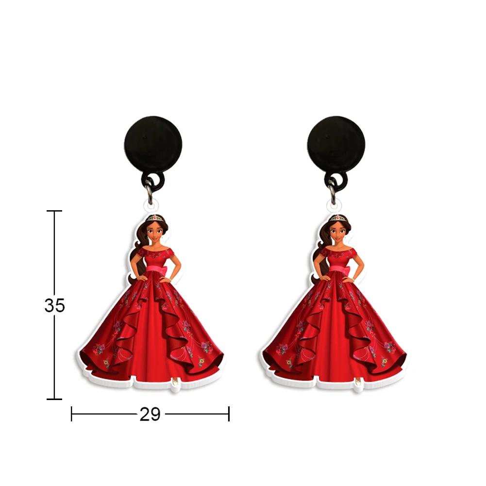Серьги-подвески Disney Elena of Avalor, дизайнерские серьги-капли, акриловые серьги из смолы для женщин и девочек, ювелирные аксессуары, подарки (art.: 3920cdec0c282) - 3920cdec0c282