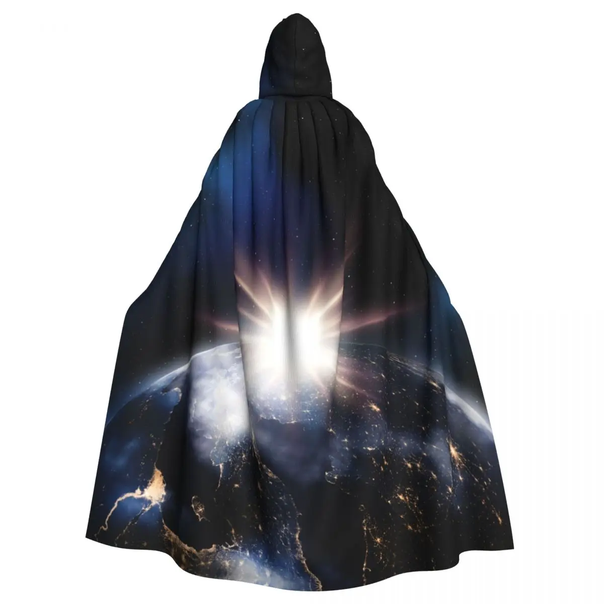 

Unisex Witch Party Reversible Hooded Adult Vampires Cape Cloak Abstract Space
