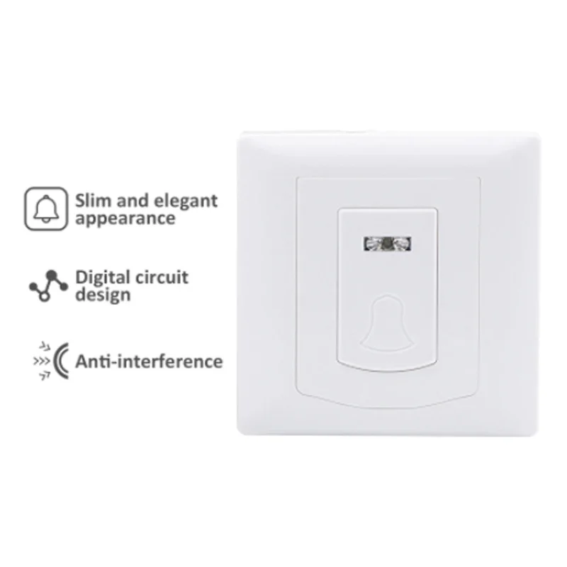 

House Entrance Dingdong Call Button 868MHz PB-206R Wireless Doorbell for Focus Alarm System ST-III ST-V ST-IV ST-VGT