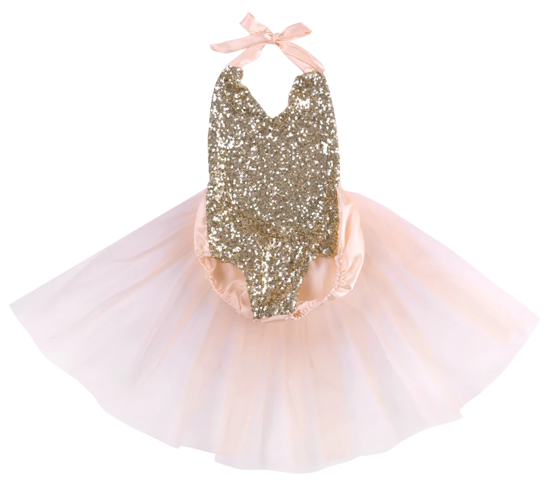 

Toddler Infant Newborn Baby Girl Kids Romper Sequins Tulle Dress Backless Sunsuit Lovely Outfits