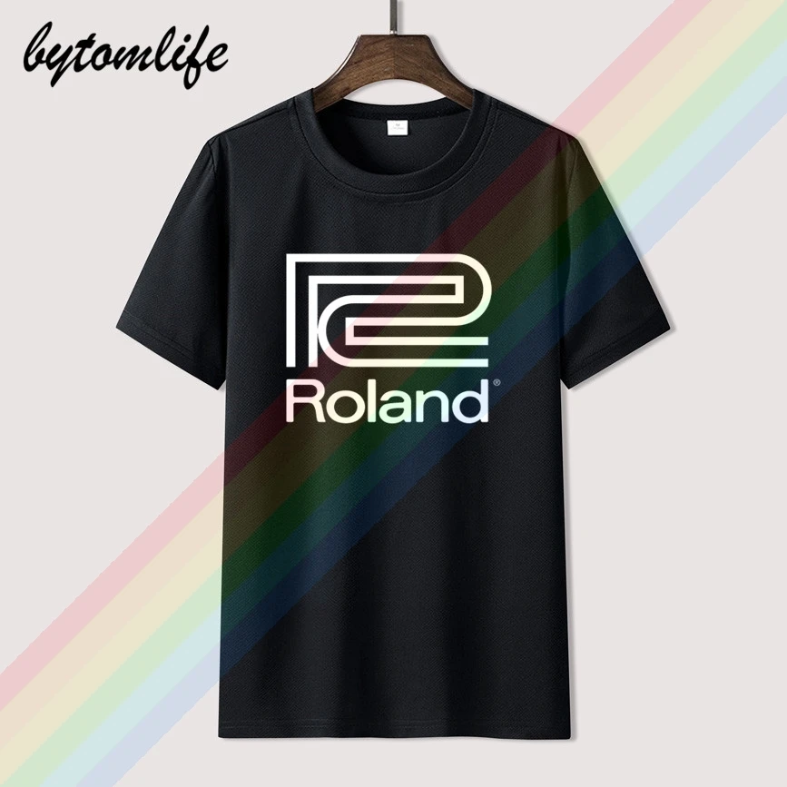 

NEW Roland Logo T Shirt Summer Print Black T Shirt Clothes Popular Shirt Cotton Tees Amazing Short Sleeve Unique Men Tops