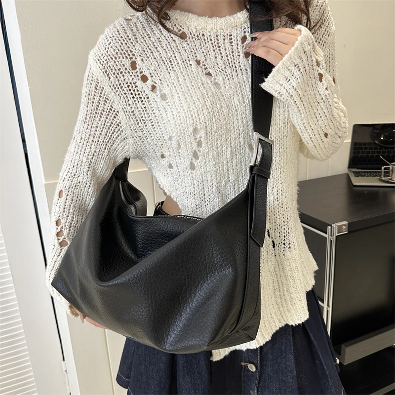 

Высококачественная кожаная сумка, повседневные сумки через плечо для женщин 2023, роскошные вместительные сумки на плечо, Женская дорожная сумка-тоут