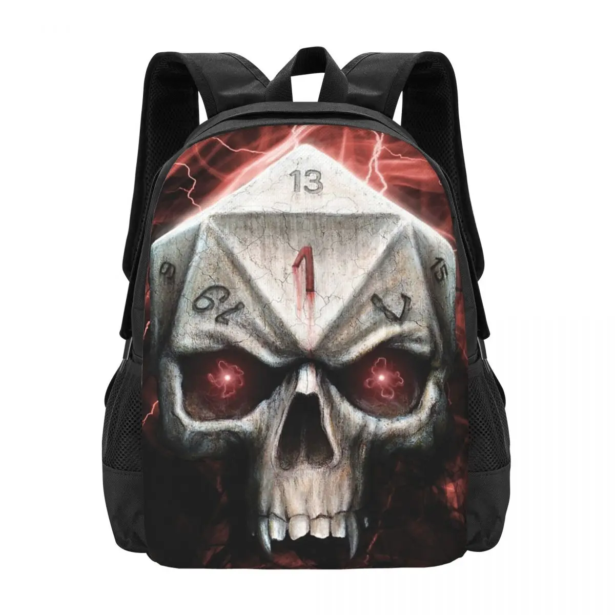 Skull D20 Graphic Backpack for Girls Boys Travel RucksackBackpacks for Teenage school bag