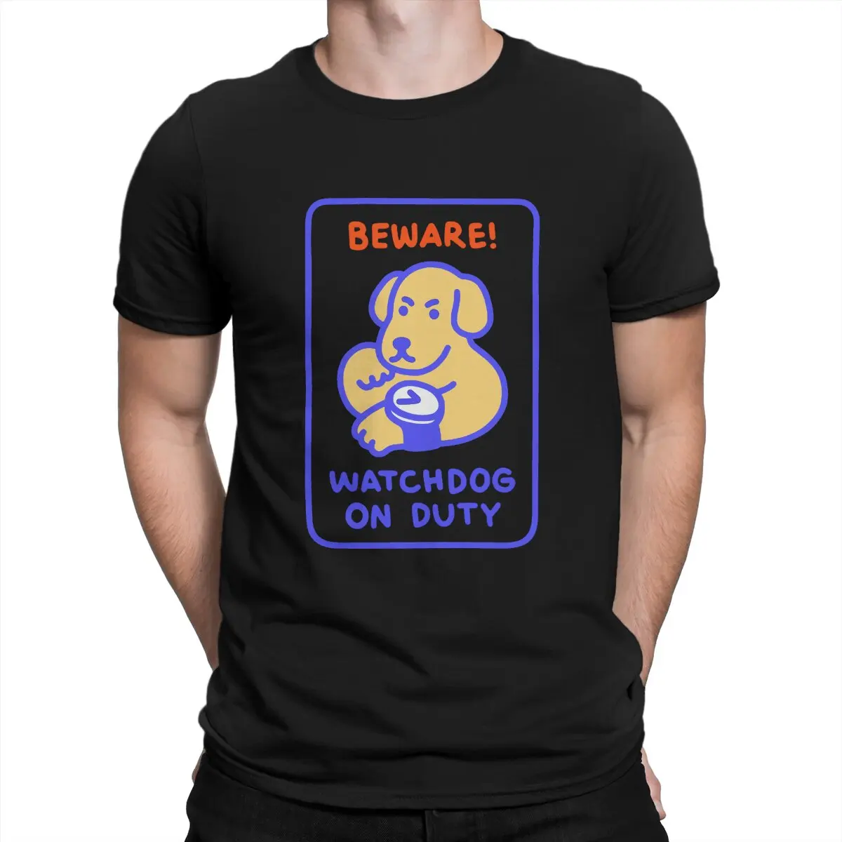 

Остерегайтесь мужских футболок, забавная футболка с надписью Watch Dogs, футболка с коротким рукавом и круглым вырезом, Подарочная одежда из 100% хлопка