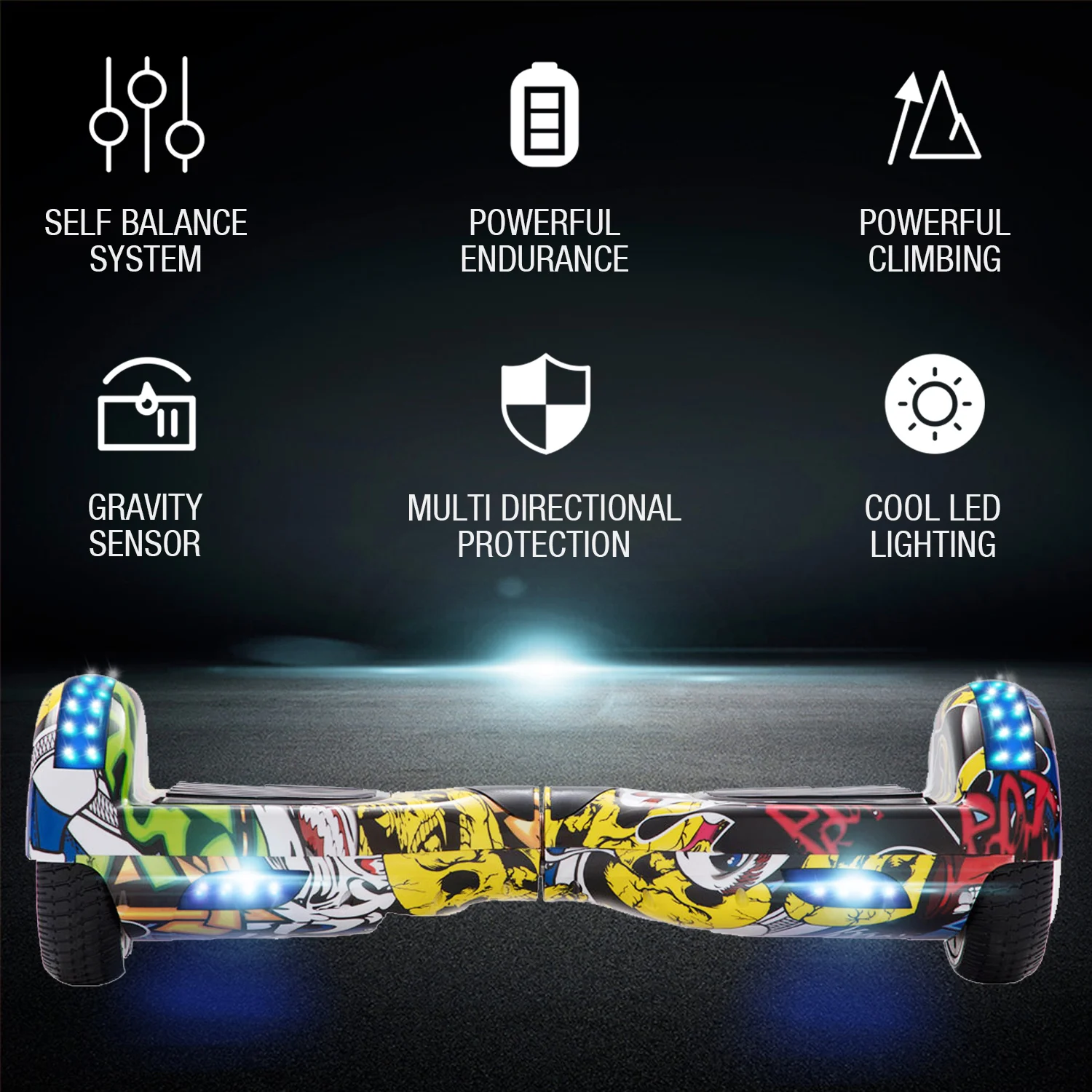 Недорогой Ховерборд 6 5 Электрический скутер граффити хип-хоп