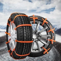 car winter snow tire chains kit universal emergency anti skid tyres wheels rubber nylon belts set for mud road