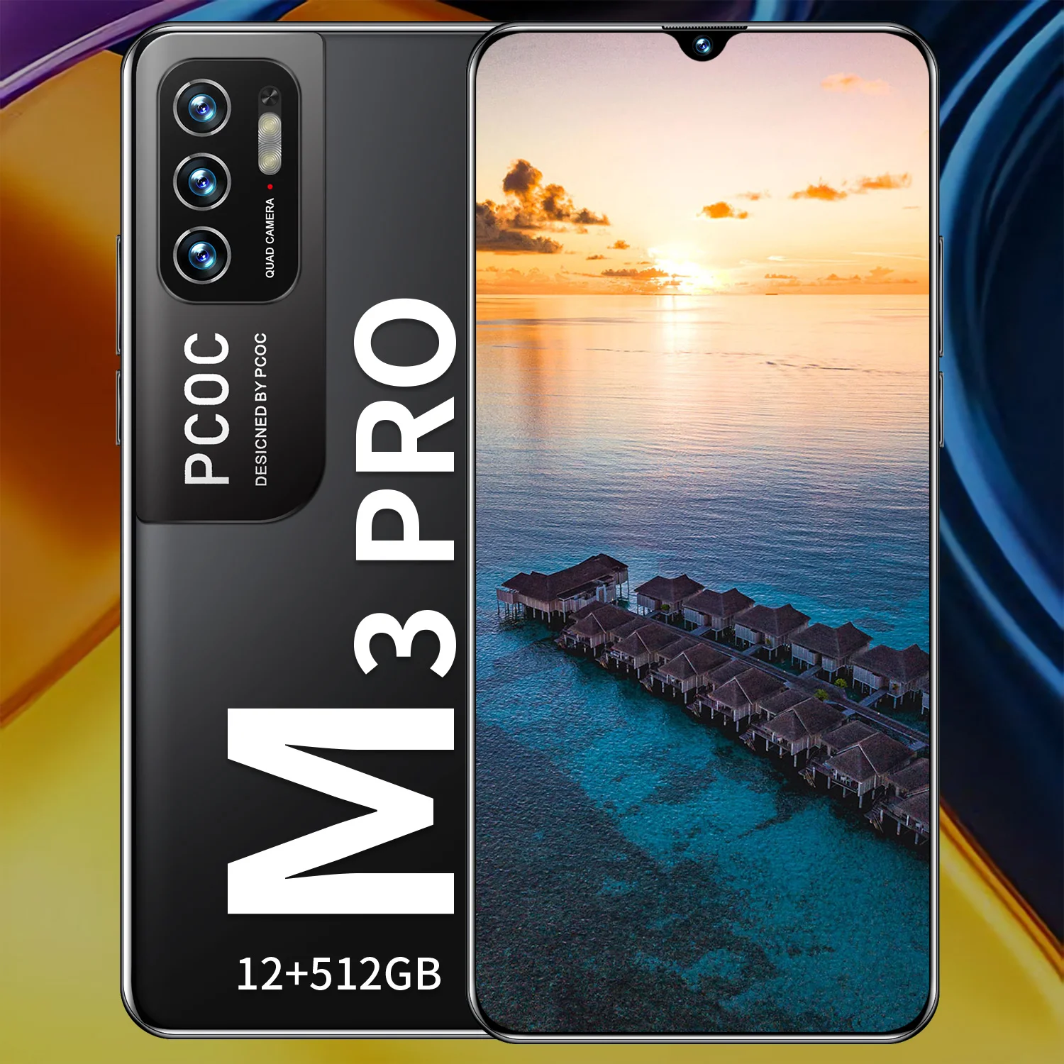 latest m3 pro 5g smart phone 12 512g new 16mp32mp 6800mah wifi three camera smart phone 6 72 inch hd full display cellphones free global shipping