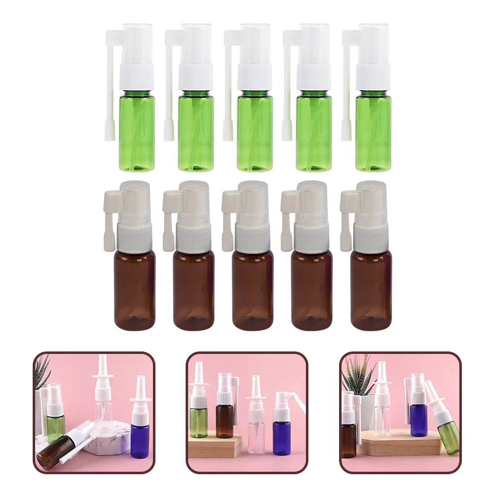 

10pcs Nasal Spray Bottle Empty Multi-use 15ml Sub Bottle Sub Package Bottle Spray Bottle Liquid Dispenser