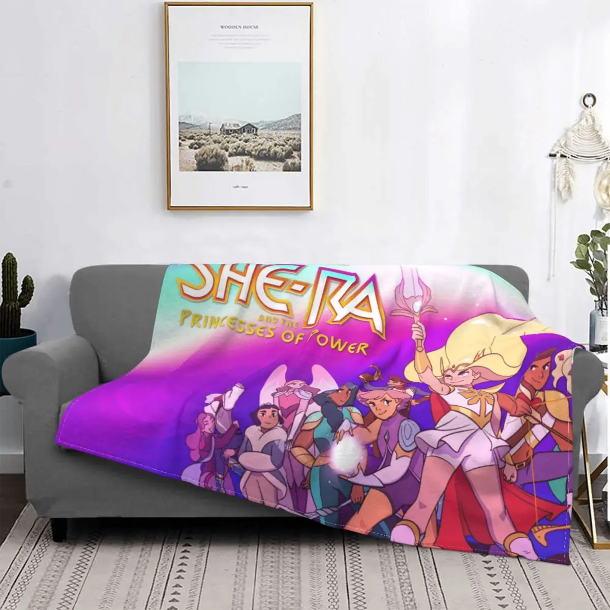 

Фланелевое аниме одеяло She Ra Princess Of Power, потрясающее мультяшное одеяло с мерцающими приключениями, для кровати, дивана, 125*100 см