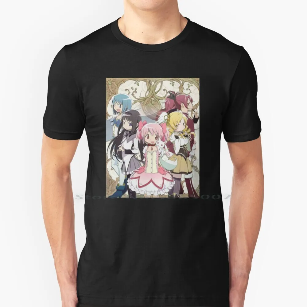 

Аниме футболка Puella Magi Madoka Magica 100% хлопок Puella Magi Madoka Magica персонажи Puella Magi Madoka Magica манга Puella