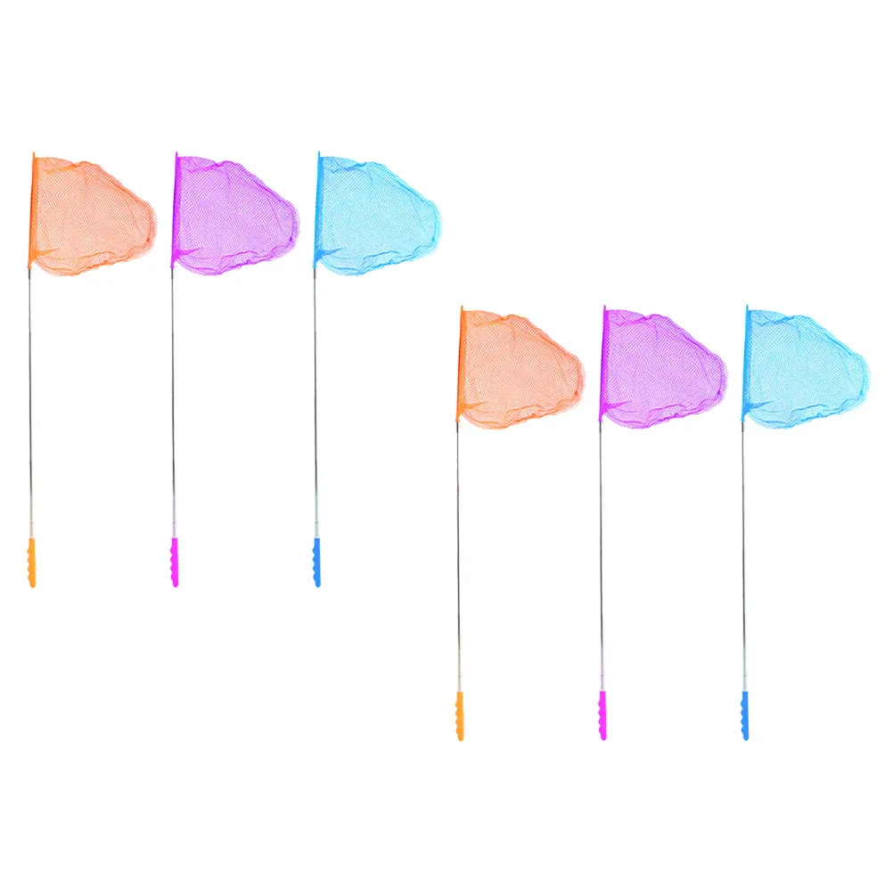 

6pcs Extendable Pole Insect Catching Nets Convenient Fishing Nets Butterflies Nets