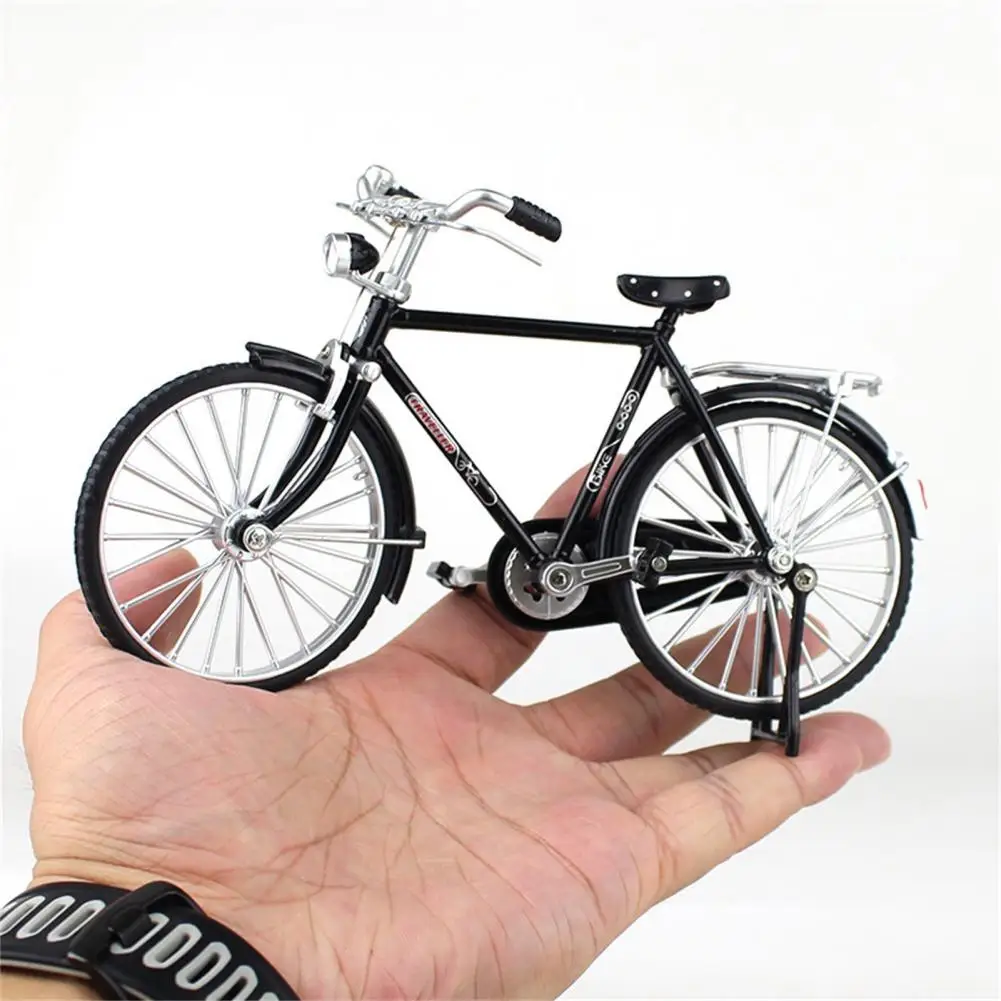 

Useful Bicycle Art Sculpture Alloy Simulation Art Bicycle Delicate Fine Workmanship Metal Bicycle Art Water-resistant