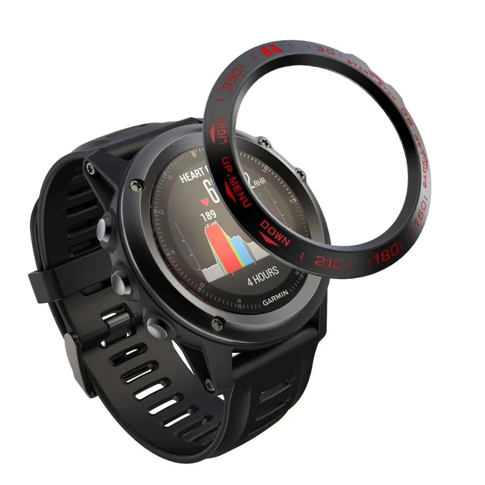 

For Garmin Fenix 3 / Fenix3 HR Watch Bezel Ring Adhesive Cover Case Stainless Steel Smart watch accessories Protector Frame