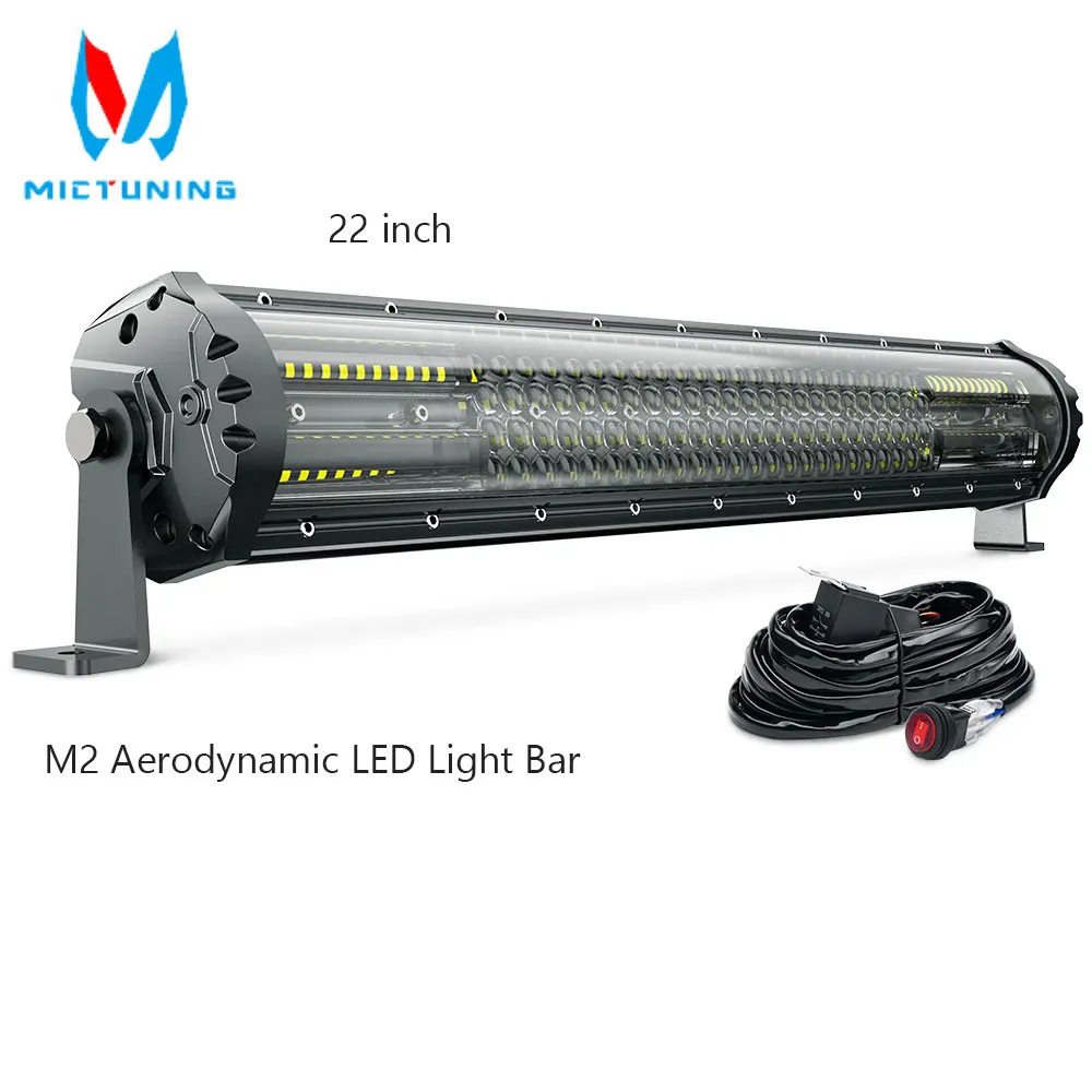 MICTUNING Super Slim M2 Аэродинамическая светодиодная панель ArcMask Design Четырехрядная