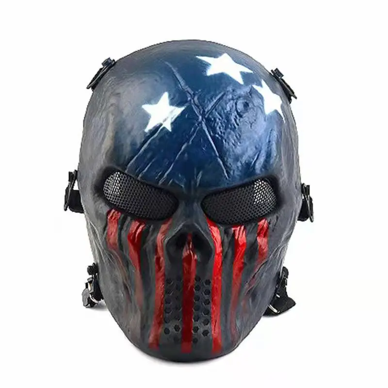 Защитная маска на все лицо с изображением черепа для мужчин и женщин езды в