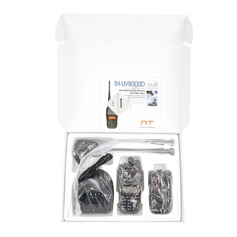 TYT TH-UV8000D 10W 3600mAh Handheld Radio, Dual Band 136-174/400-520MHz 10km Long Range Communication Portable Walkie Talkie