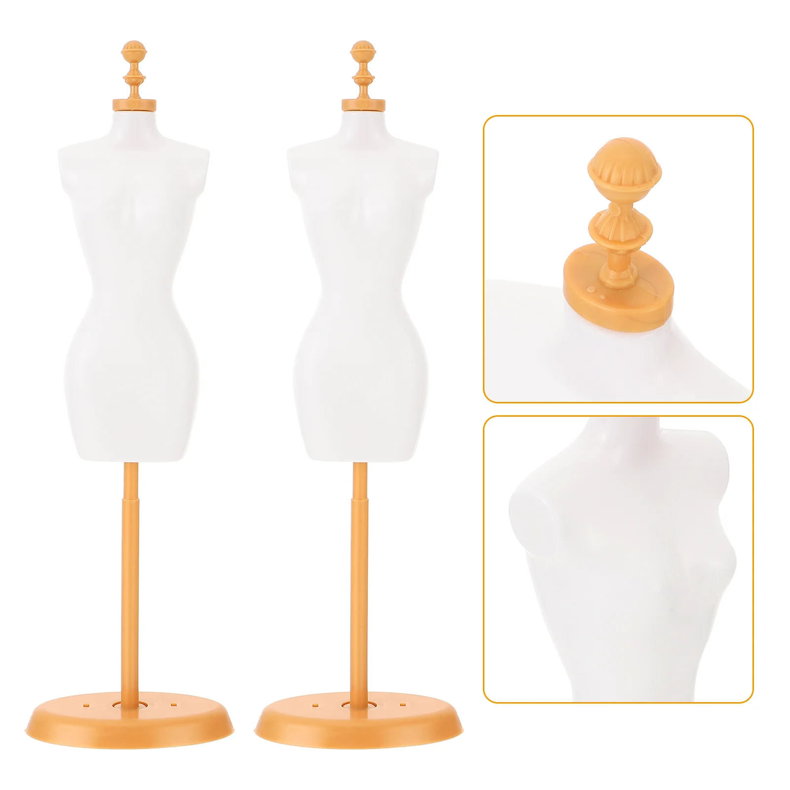 

5 Pcs Model Stand Dress Support Bracket Imaginative Play Toy Clothes Racks Plastic Display Holder